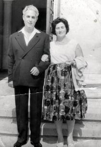 Ester Josifova with her husband