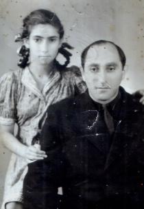 Cilja Laud with her father Isaac Perelman