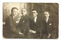 Joseph Saltiel with his brother Mentesh Saltiel and friends